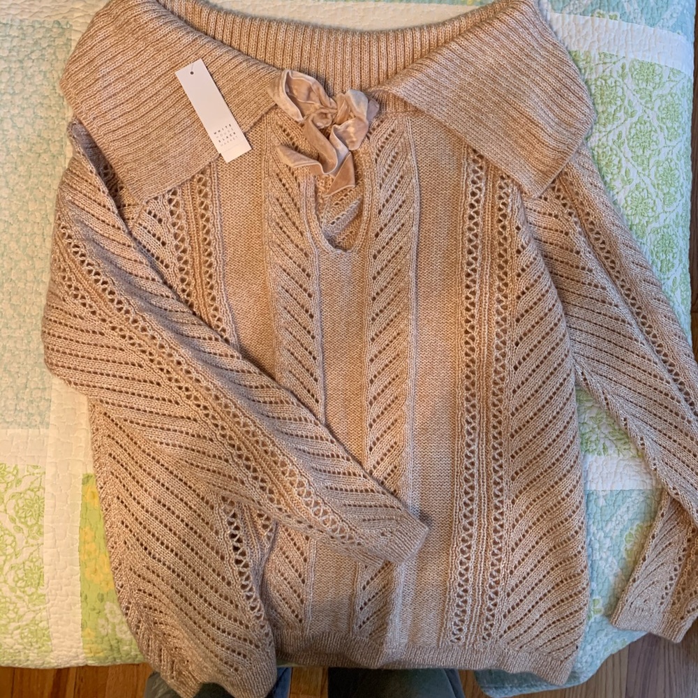 White House Black Market off the shoulder sweater